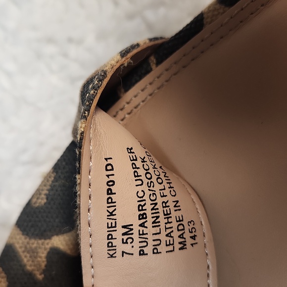 Steve Madden chetah/leopard "Kiddie" espadrille wedge open Toe 3" heel s… - Picture 8 of 10